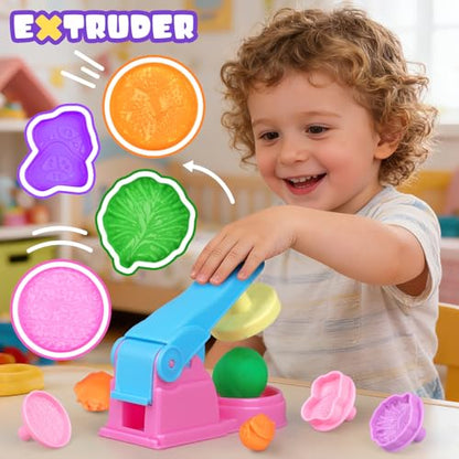 VConejo Dough Tools Play Set with Dinosaur Molds Sculpting Tools 26PCS
