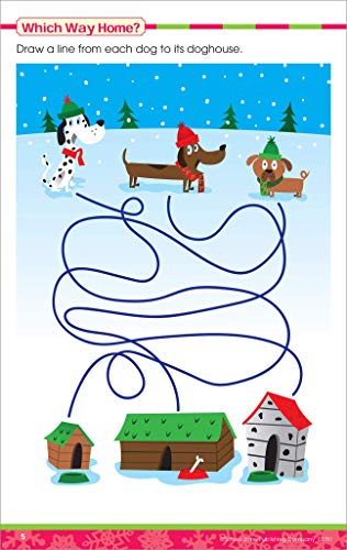 School Zone Jolly Mazes Workbook: 48 Pages, Preschool, Kindergarten, Holiday, Christmas, Maze Puzzles, Problem-Solving, Stickers, Ages 3 to 6 (Jolly Little Busy Book Series)