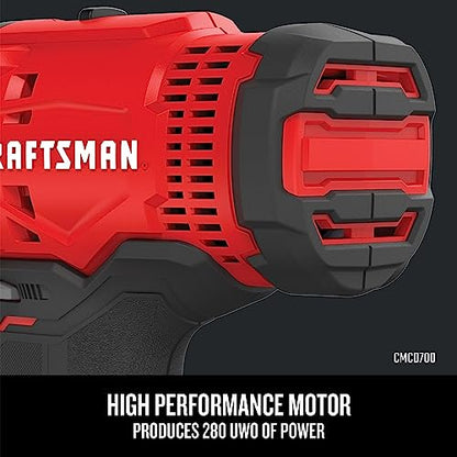 CRAFTSMAN V20 MAX Cordless Drill Driver and Impact Driver Set, Power Tool Set with 2 Batteries and Charger, LED Work Light, 2 Bits, Bag (CMCK200C2) - style: 2 Tool Combo Kit