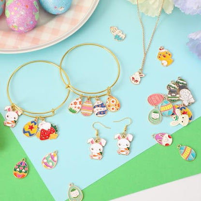 SANNIX 350Pcs Easter Charms, Easter Charms for Jewelry Making Bulk - color: Easter Color