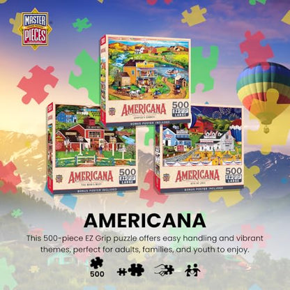 MasterPieces 500 Piece EZ Grip Jigsaw Puzzle for Adults, Family, Or Youth - Cooper's Corner - 19.25"x26.75" - style: Cooper's Corner