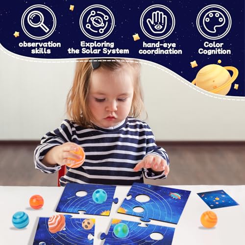 Adena Montessori Wooden Solar System Puzzle, 3-6y