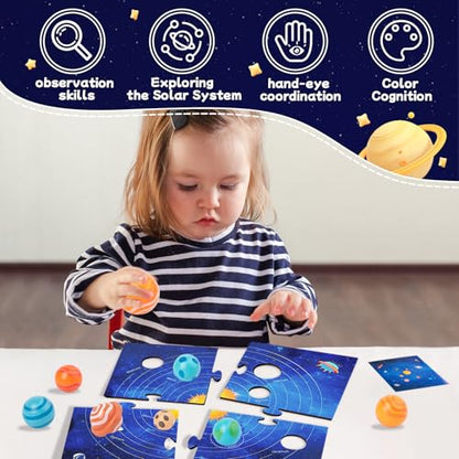 Adena Montessori Wooden Solar System Puzzle, 3-6y