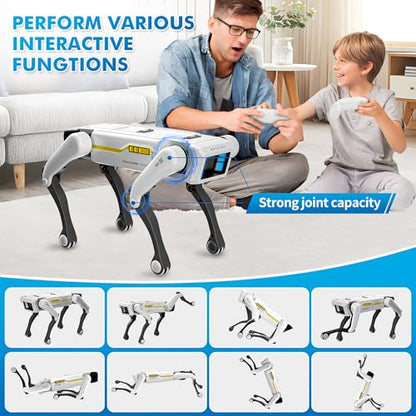 Smart Robot Dog - Interactive STEM Pet with Voice Control, 30+ Actions & APP Programming, Durable Design for Kids Age 6+ (Compatible with iOS/Android) - style: robot dog