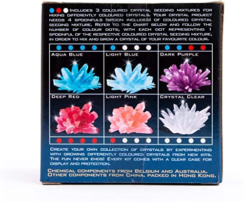 4M Crystal Growing Science Kit - 3 Colored Crystals - Easy DIY STEM Toys Lab Experiment Specimens, A Great Educational Gift for Kids & Teens, Boys & Girls Ages 10+ - style: 3 Crystals