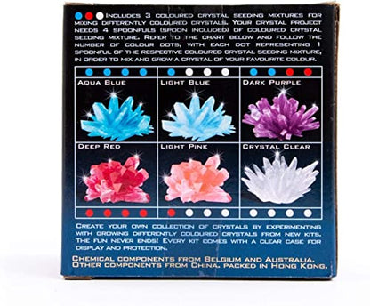 4M Crystal Growing Science Kit - 3 Colored Crystals - Easy DIY STEM Toys Lab Experiment Specimens, A Great Educational Gift for Kids & Teens, Boys & Girls Ages 10+ - style: 3 Crystals