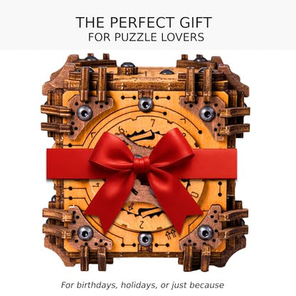 WOODEN.CITY Tesseract's Secret - Wooden Puzzle Box for Adults - 3D Brain Teaser Puzzle Kit - Escape Room in a Box Challenge - Unique Gift for Men & Women - Made in EU - 3D Wooden Puzzles for Adults
