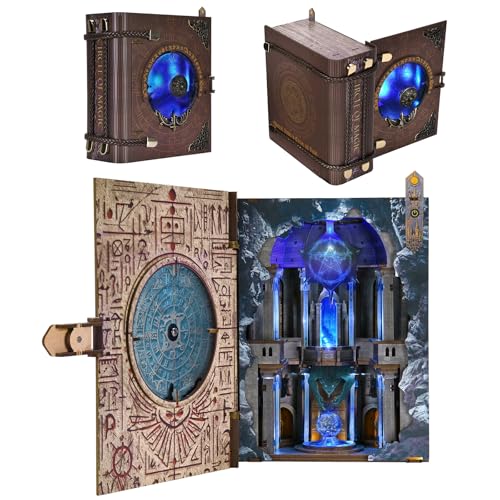 CCCDF Circle of Magic Book Nook Kit,Book Nook Magic Library with LED - color: Circle of Magic