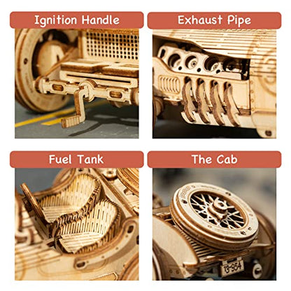 ROKR Model Car Kits Wooden 3D Puzzles Model Kits for Adults Educational Brain Teaser Assembly Model, Desk Decor/DIY Hobbies/Gifts (Grand Prix Car) - style: MC - Grand Prix Car