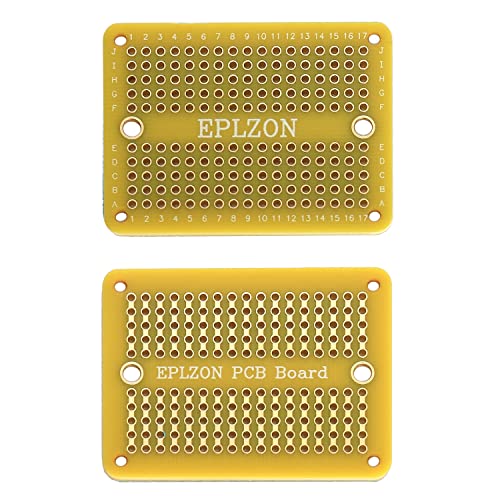 Solderable Breadboard PCB Board Gold-Plated Solder Breadboard for DIY Electronics Projects Apply to Arduino Soldering Projects 3.5"x2.05" (5 Pack + 2 Mini Board, Yellow) - color: Yellow