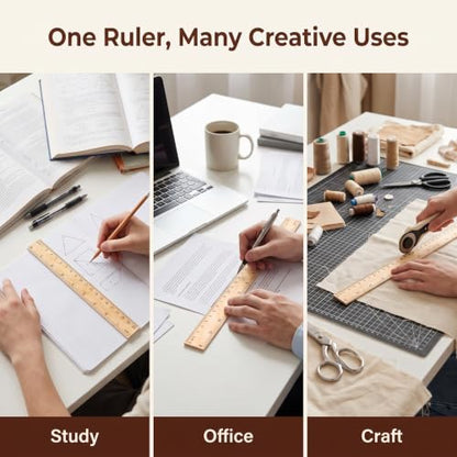 1Pc Wooden Rulers Measuring Tool School Supplies Straight Rulers Teacher Stationery 20cm Children Drawing Rulers Drafting Tools and Drafting Kits