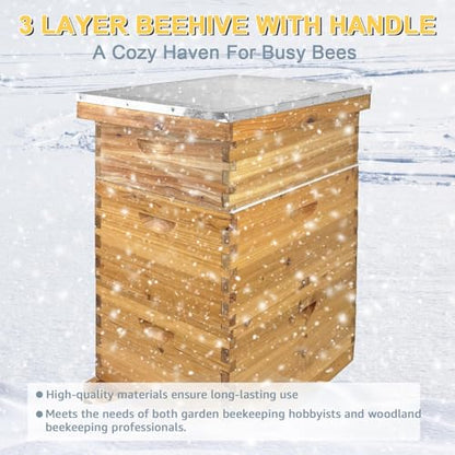 Beehive Boxes 3 Layer Langstroth Bee Hive Kit