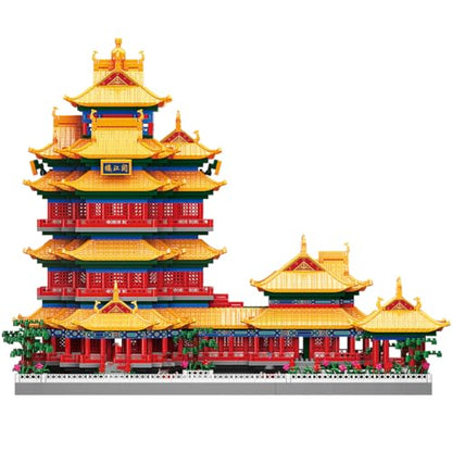 Yuejiang Tower Nanjing China Micro Brick Building Set (5036 Pieces) – Landmark Model Oriental Architecture Educational Toy Gift for Kids and Adults - color: Yuejiang Tower