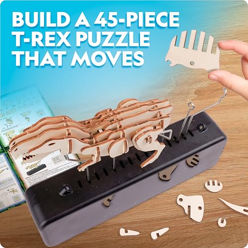 National Geographic Motorized T. Rex 3D Wood Puzzle Dinosaur Kit for Kids - style: Motorized T. Rex Model
