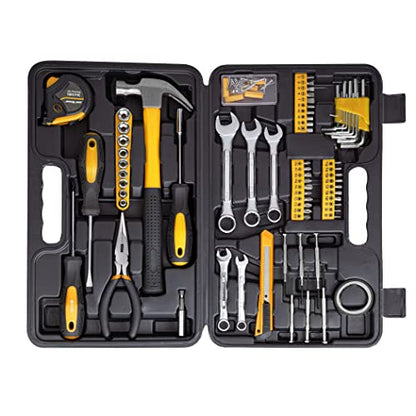 CARTMAN 148-Piece Automotive And Household Tool Set, Yellow Repair Kit Case - color: Yellow