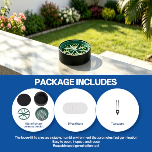Smart Germination Kit (Includes Filters & Tweezers)-8 Compartments
