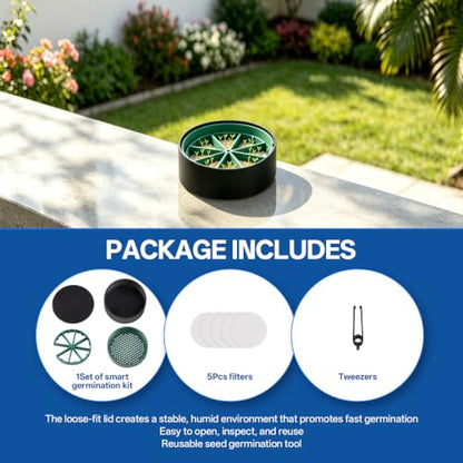 Smart Germination Kit (Includes Filters & Tweezers)-8 Compartments