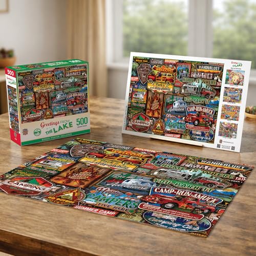 MasterPieces - 550 Piece Jigsaw Puzzle, The Lake, Fun for Adults, Family, Kids, 18" x 24" - style: The Lake