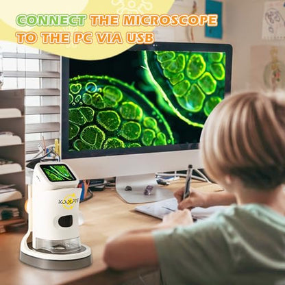 Handheld Digital Microscope for Kids, 1000X, 2.1'' HD LCD Screen
