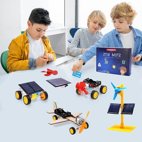 STEM Building Toys for Kids Ages 8-12, Science Experiments & Solar Car Projects (Pack of 2) - size: 5.9 x 8.3 x 1.6 inches (Pack of 2)