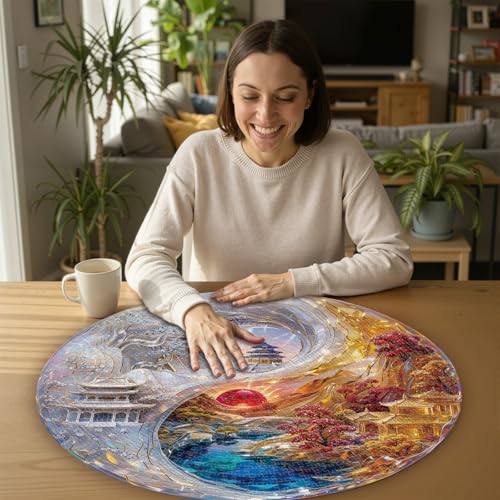 Jigsaw Puzzles for Adults 1000 Pieces- Crystal Ancient Architecture - color: C-surreal Crystal Ancient Architecture