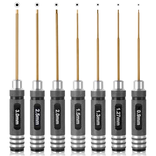 Professional RC Titanium Plated Ti Coated Hex Screwdriver Set 7PCS