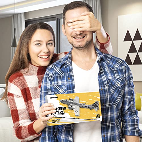 Piececool 3D Metal Puzzles, American Military Airplane Model Building Kits for Adults DIY Assembly Brain Teaser Puzzle, Best Gifts & Desk Decor. - style: B-29 Bomber