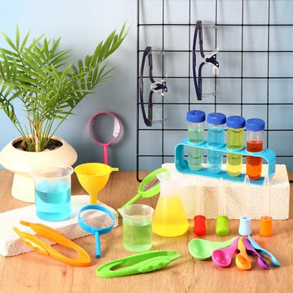 Copkim 39 Pcs Science Kits for Kids Educational Lab Science Experiments Early Learning Set Include Beakers and Test Tubes Droppers for Boys and Girls Birthday Party Gift