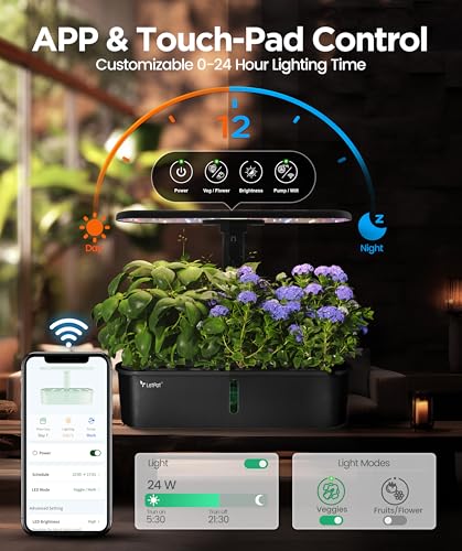 LETPOT LPH-Air 10-Pod Hydroponics Growing System Indoor Garden Kit - size: 10 Pods-Black