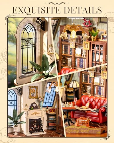 Rolife Living Room DIY Miniature House Kit with LED Light