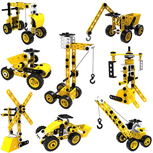 Mobius STEM Building Toy Set, 100 Pieces, 8-in-1 DIY Kit, Ages 5+ - color: Yellow & Black - 8-in-1 - 100 Pcs