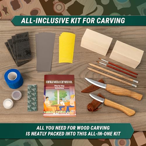 BeaverCraft DIY09 Wood Carving Kit DIY08 Wood Whittling Kit for Kids Woodworking Starter Kit Hobby Kits