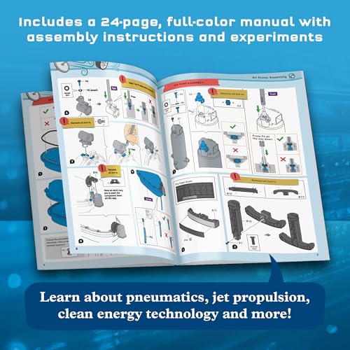Thames & Kosmos Air-Power Turbo Racer STEM Experiment Kit | Build a Race Car with Air-Powered Engine, No Batteries Required, Travels 60 Feet, 9mph, Durable Parts for Lengthy Play, Explore Clean Energy