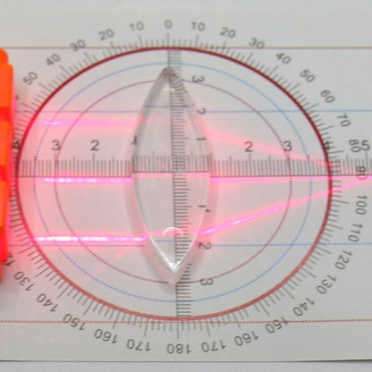 Physics Optical Experiment Kit with Biconvex and Concave Lenses Triangular Prism Three Way Linear Light Source Educational Science Experiment Set for Physics Classroom and Laboratory