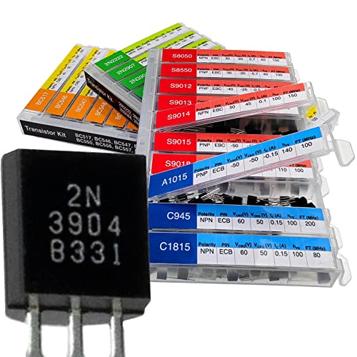 EEEEE 30 Kinds 1020pcs Assorted Type General Purpose TO92 Transistors PNP NPN Bipolar Power Transistor Assortment Kit with Individual Compartment - style: 1020pcs 30 models