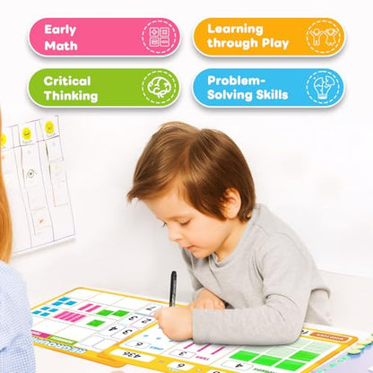 12 Packs Place Value Chart, Math Manipulatives Math Games for Kids
