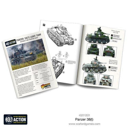 Wargames Delivered - Warlord Games Bolt Action: Tank War - Panzer 38(t), World War 2 Miniatures, 28mm Army Tank Model for Miniature Wargaming - color: Panzer 38(T)