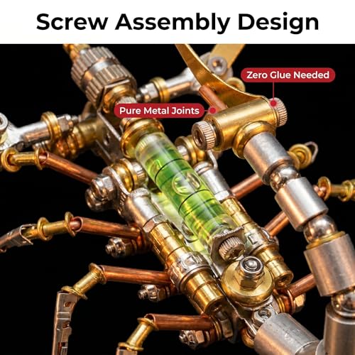 Steampunk Mechanical Scorpion Insect 3D Metal Puzzle 140+ Parts No Glue Screw Assembly DIY Hobby Birthday for Adults Teens 14+(Leveling Scorpion) - style: Leveling Scorpion
