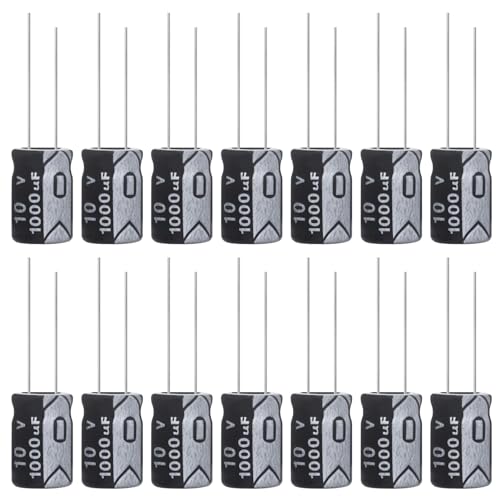 1000uF 10V 8x12mm Electrolytic Capacitor 1000 UF MFD 10 Volt 0.32x0.47in Aluminum Capacitors (Pack of 15) - style: 1000uF 10V 8x12MM