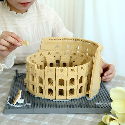 CAXIMSY Roman Colosseum Architecture Model Building Block Sets The Office Landmarks Skyline Set Toys Collection for Adults Kids 1756 Pieces - color: Rome Colosseumarchitecture