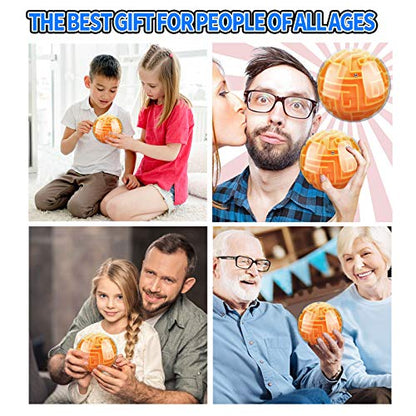 3D Maze Ball Puzzle Games Toys for Kids Age 6 7 8+ Boys Girls Gifts Ideas - color: Orange