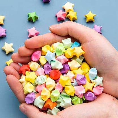 Star Origami Paper Star Paper Strip Sided Origami Stars Paper Lucky Star Decoration Paper Strips DIY Hand Art Crafts(Love (540 sheets))