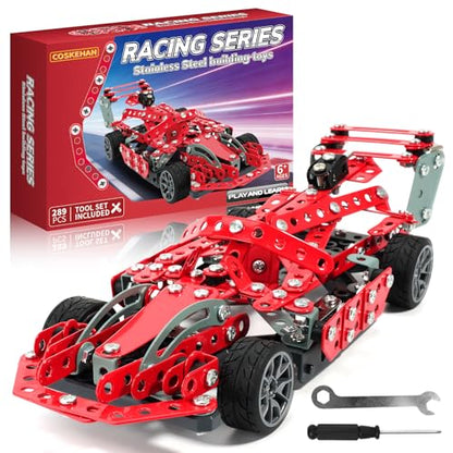 STEM Assembled Model Car Kit Building Toy, 289 Pieces STEM Toys for Age 8-13, Metal Model Kit Gifts for Teenage Boys & Girls 8+ - style: Car