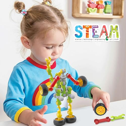Huaker STEM Building Toys for 3 4 5 6 7 8 Year Old Boys Girls Birthday Gift - style: 180