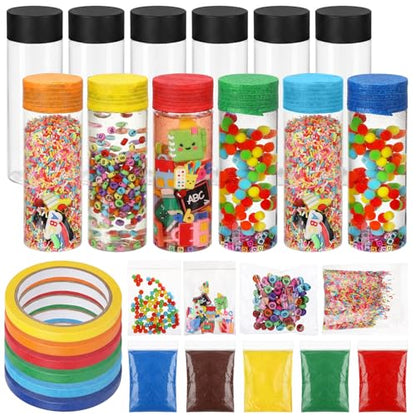 146 Pcs Sensory Bottle Fillers Kit Counting Sorting Education