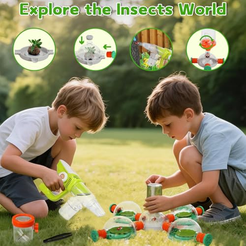 Bug Catcher for Kids 3-5, Bug Vacuum Toys Set，Summer Outdoor Explorer Kit