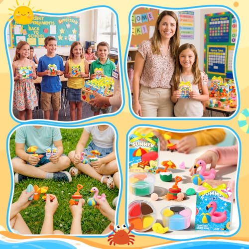 Capoda 18 Sets Summer Air Dry Clay Kits for Kids Back to School Gifts Bulk - style: Summer