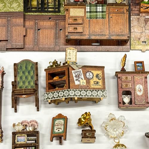 Book Nook Kit DIY Miniature House 3D Wooden Puzzle - Floral Mark Cafe - color: Floral Mark Cafe