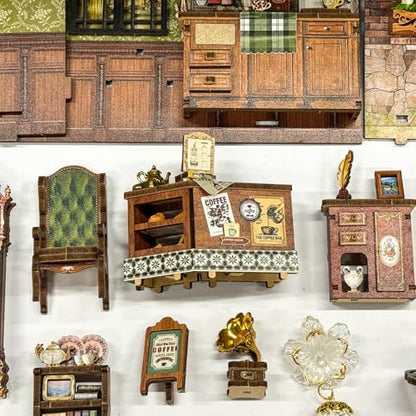 Book Nook Kit DIY Miniature House 3D Wooden Puzzle - Floral Mark Cafe - color: Floral Mark Cafe