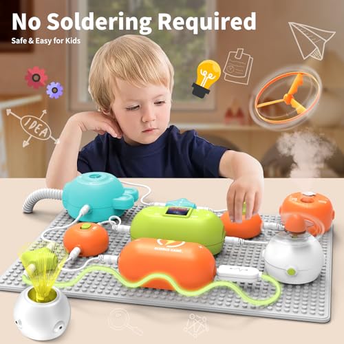 STEM Toys Electronic Circuits Kit + Programming Science Kit for Kids Ages 4-12 | 300+ Experiments & 36 Models | Learn Coding, Solar Power, Sensors | Gift for Boys & Girls